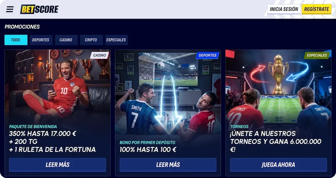 bonos del casino betscore