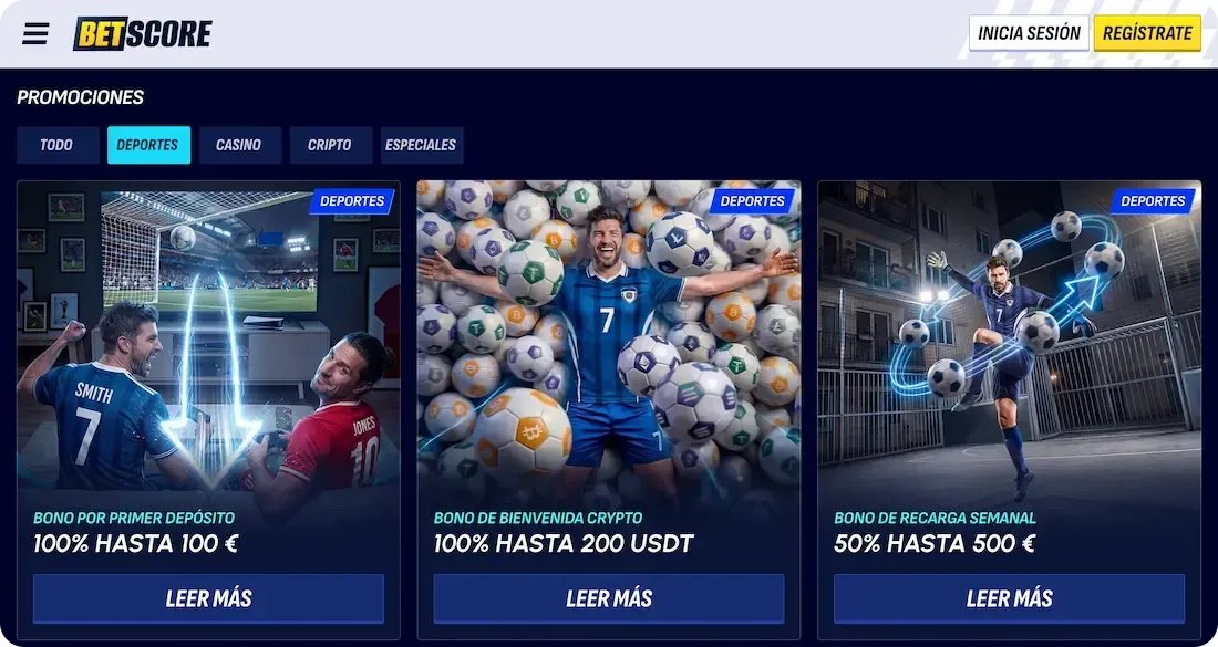 bonos deportivos del casino betscore