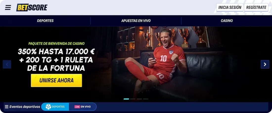 sitio web del casino betscore